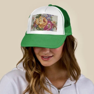 Elegance: Porcelain-Inspired Trucker Hat