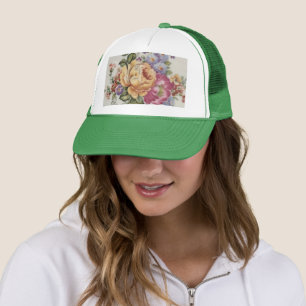 Elegance: Porcelain-Inspired Trucker Hat 