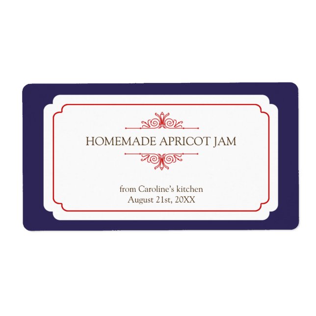 Élégance pure solide cadre marine autocollants de  (Devant)