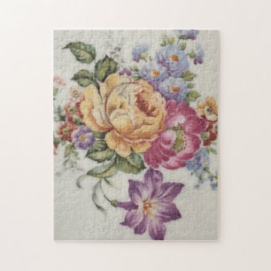 Élégance : Puzzle floral inspiré de la porcelaine 