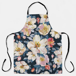 Elegance seamless pattern with blossoming apple tr apron