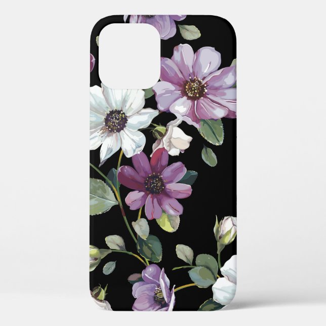 Elegance seamless pattern with flowers cosmos Case-Mate iPhone case (Back)