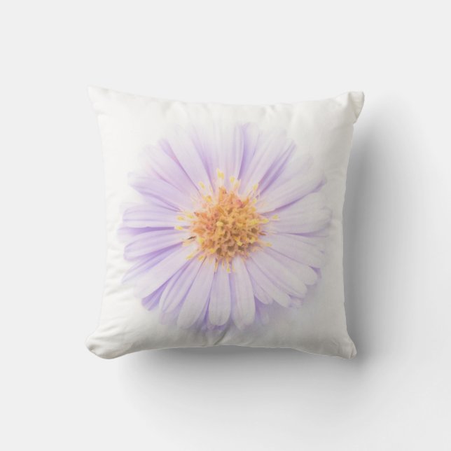 Elegance single flower throw pillow (Front)