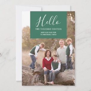 Elegance Squared New Year's Photo Card   Green