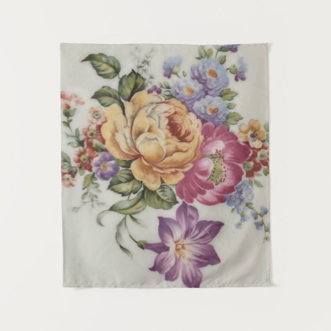 Élégance : Tapisserie inspirée de la porcelaine (Devant)