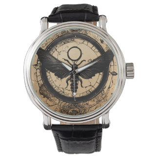 Élégance tatouée : Design circulaire Montre Homme"