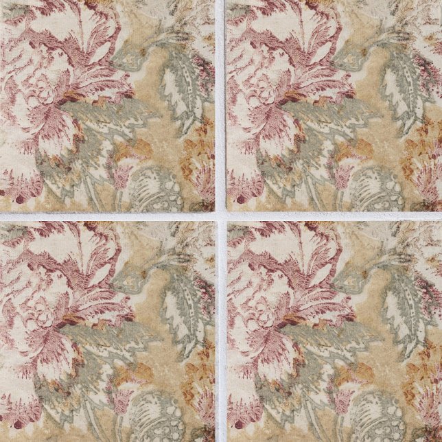 Elegance Unleashed: Vintage Floral Ceramic Tile (Creator Uploaded)