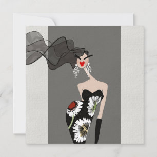 Elegance Unveiled Fashion Greeting Card
