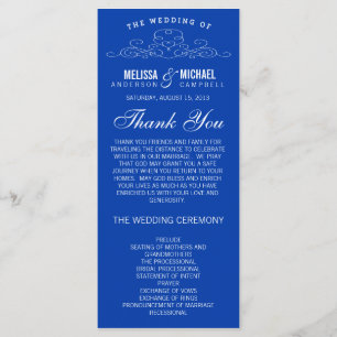 ÉLÉGANCE VINTAGE BLEUE   PROGRAMME DE MARIAGE