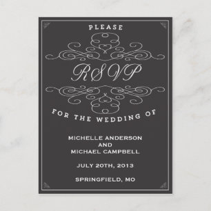 ÉLÉGANCE vintage   CARTE POSTCARD RSVP