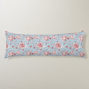 Elegance wallpaper pattern of pink roses 2 body pillow