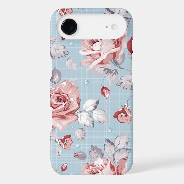 Elegance wallpaper pattern of pink roses 2 Case-Mate iPhone case (Back)