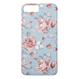 Elegance wallpaper pattern of pink roses 2 iPhone 8 plus/7 plus case