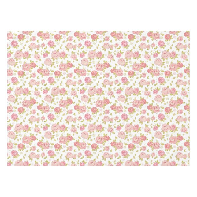 Elegance wallpaper pattern of pink roses 3 tablecloth (Front (Horizontal))