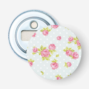 Elegance wallpaper pattern of pink roses 4 bottle opener