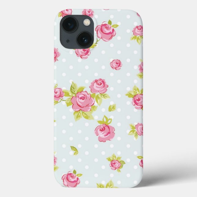 Elegance wallpaper pattern of pink roses 4 Case-Mate iPhone case (Back)
