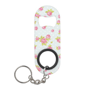 Elegance wallpaper pattern of pink roses 4 mini bottle opener