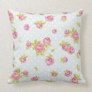 Elegance wallpaper pattern of pink roses 4 throw pillow