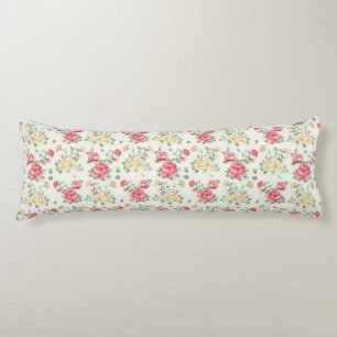 Elegance wallpaper pattern of pink roses body pillow
