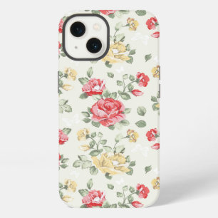 Elegance wallpaper pattern of pink roses iPhone 13 case
