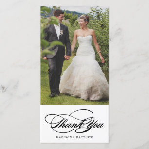 Elegance Wedding Thank You Photo Card