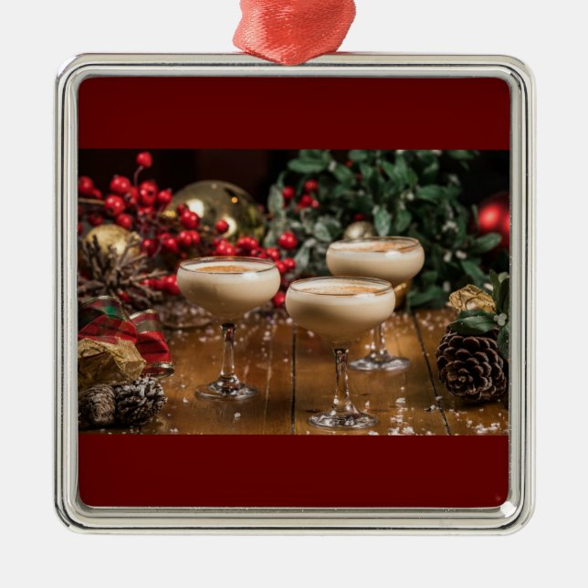 **ELEGANCE WITH A BIT OF CHEERS AND SALUTATIONS** METAL ORNAMENT (Front)