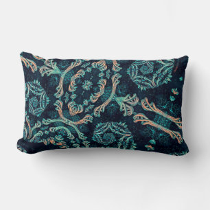 Elegancia fractal oscura lumbar pillow