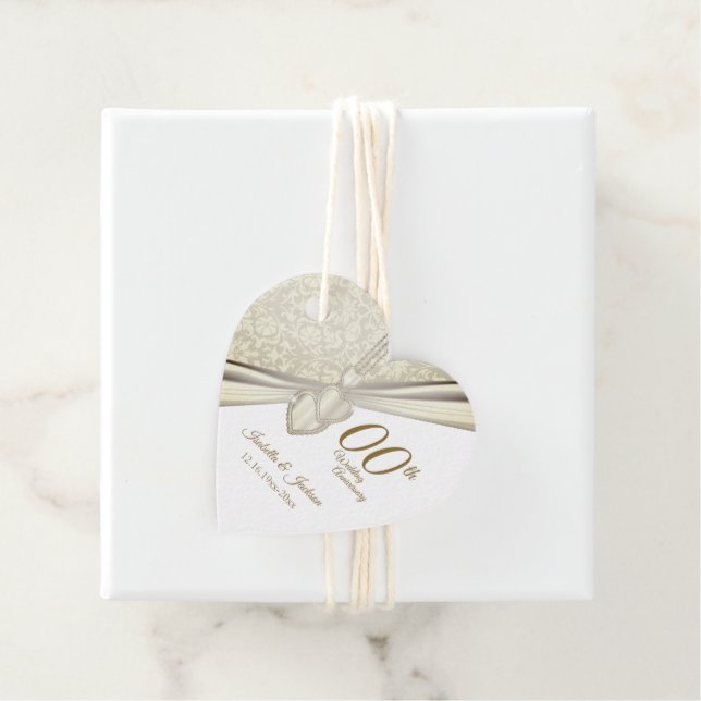 Elegant 00th  Wedding Anniversary Favour Tags (In Situ)