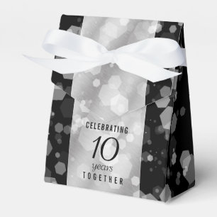 Elegant 10th Tin Wedding Anniversary Celebration Favor Box
