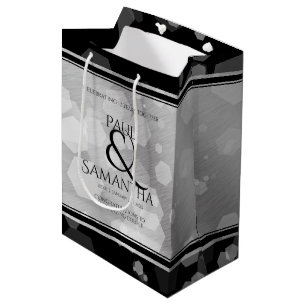 Elegant 10th Tin Wedding Anniversary Celebration Medium Gift Bag