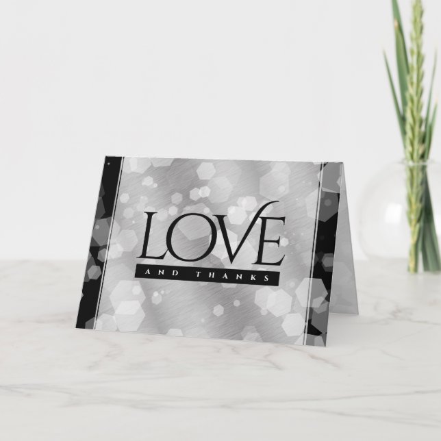 Elegant 10th Tin Wedding Anniversary Celebration Thank You Card (Front)