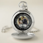 Elegant 10th Wedding Anniversary Photo Names Pocket Watch<br><div class="desc">Personalize this elegant 10th wedding anniversary photo design with your photo,  names and wedding and anniversary dates.  Original design created by Holiday Hearts Designs.</div>