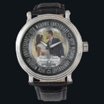 Elegant 10th Wedding Anniversary Photo Names Watch<br><div class="desc">Personalize this elegant 10th wedding anniversary photo design with your photo,  names and wedding and anniversary dates.  Original design created by Holiday Hearts Designs.</div>
