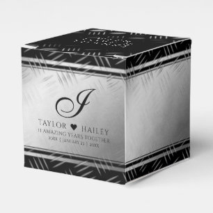 Elegant 11th Steel Wedding Anniversary Celebration Favor Box