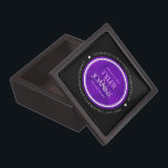 Elegant 12th Silk Wedding Anniversary Celebration Gift Box<br><div class="desc">Celebrate the 12th wedding anniversary with this commemorative keepsake box! Elegant white serif lettering on luxurious purple silk and black backgrounds add a memorable touch for this special occasion and milestone. Customize with the happy couple's names, years of marriage, and congratulatory messages for their silk anniversary. Design © W.H. Sim....</div>