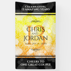 Elegant 13th Citrine Wedding Anniversary Banner