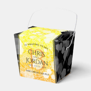Elegant 13th Citrine Wedding Anniversary Favor Box