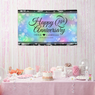 Elegant 14th Opal Wedding Anniversary Celebration Banner