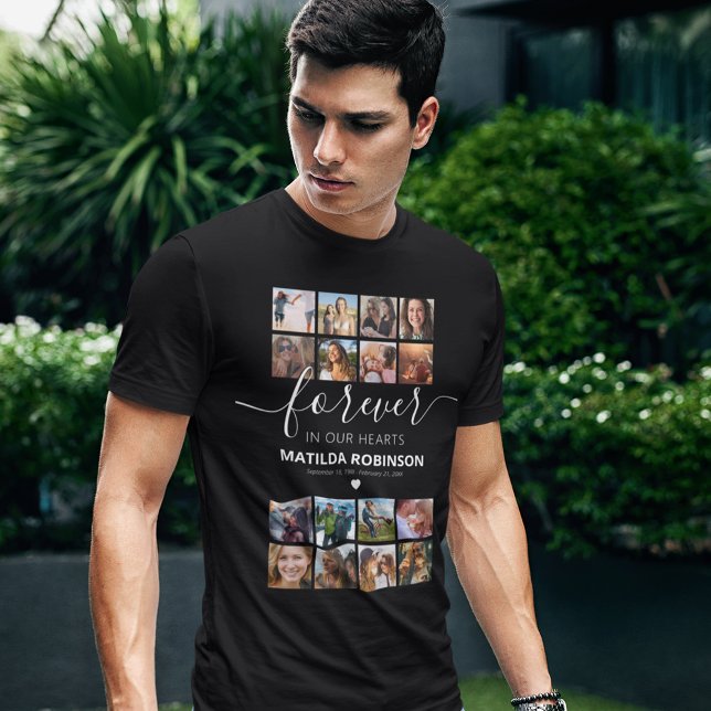 Elegant 16 Photo In Loving Memory T-Shirt (Creator Uploaded)