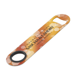Elegant 16th 23rd Topaz Wedding Anniversary Bar Key