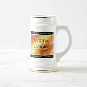Elegant 16th 23rd Topaz Wedding Anniversary Beer Stein