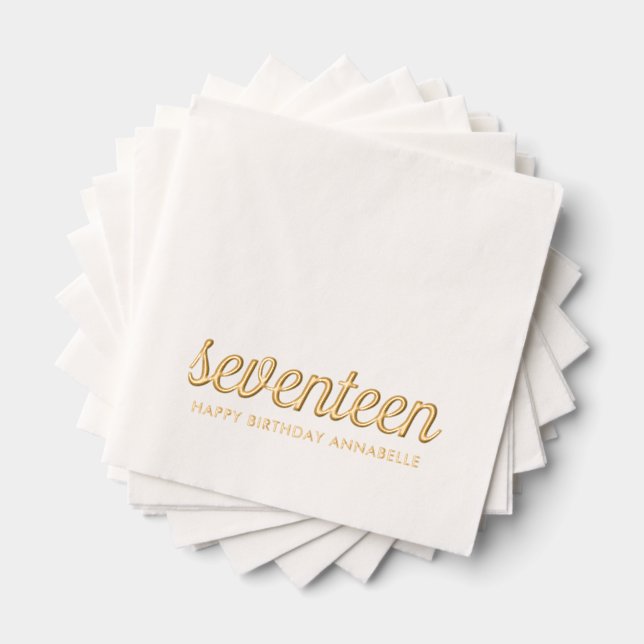 Élégant 17ème anniversaire de la moderne serviette (Insitu (empilé))