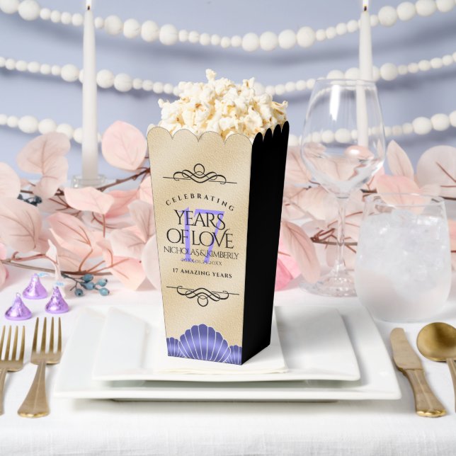 Elegant 17th Shells Wedding Anniversary Favor Box (Wedding)