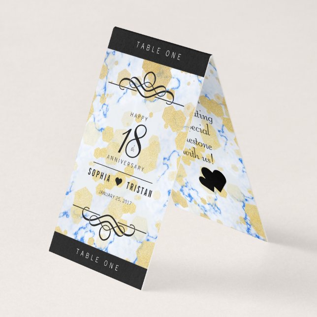 Élégant 18ème anniversaire de Mariage de porcelain (Front)