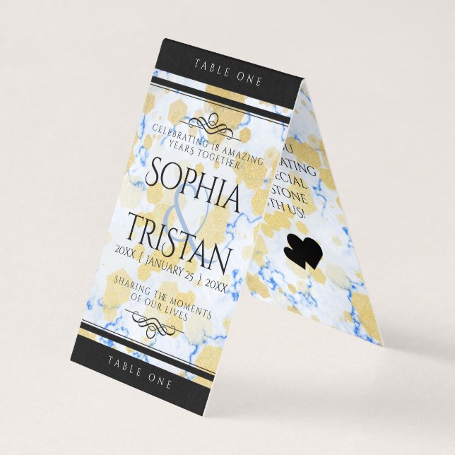 Élégant 18ème anniversaire de Mariage de porcelain (Front)