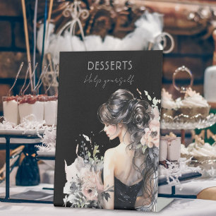 Elegant 18th Birthday Dessert Table Pedestal Sign