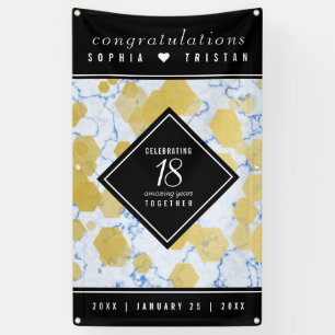 Elegant 18th Porcelain Wedding Anniversary Banner