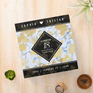 Elegant 18th Porcelain Wedding Anniversary Binder