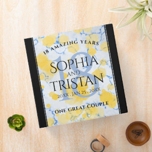 Elegant 18th Porcelain Wedding Anniversary Binder