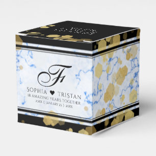 Elegant 18th Porcelain Wedding Anniversary Favor Box